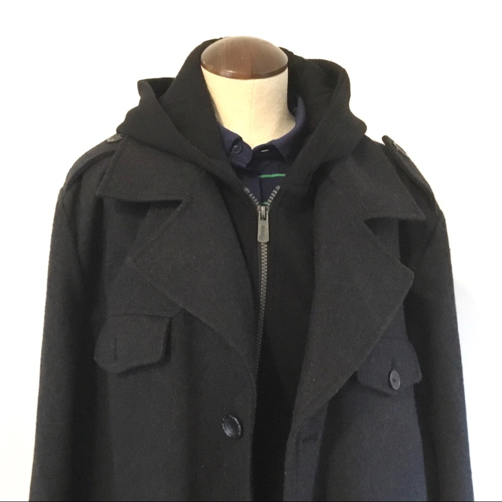 Buffalo Peacoat Hoodie Combo Coat